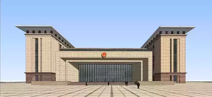 SU model of modern citizen service center office building 3D model