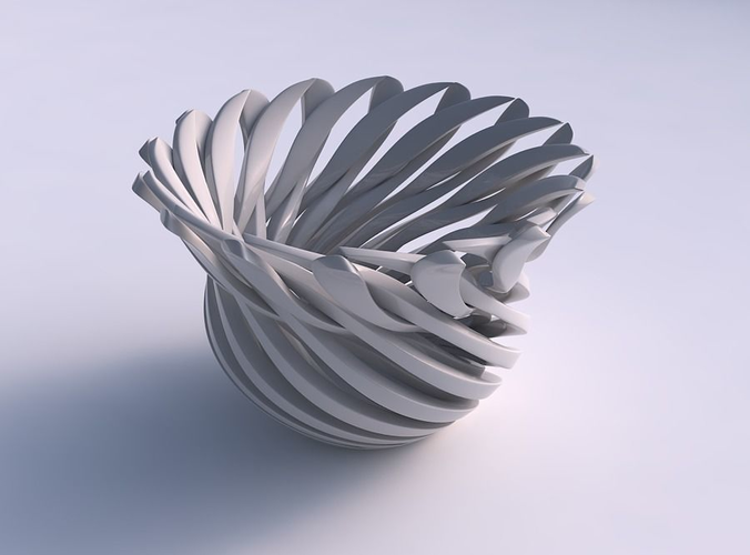 Bowl funnel with twisted sharp muscle structure twisted and tapered 2