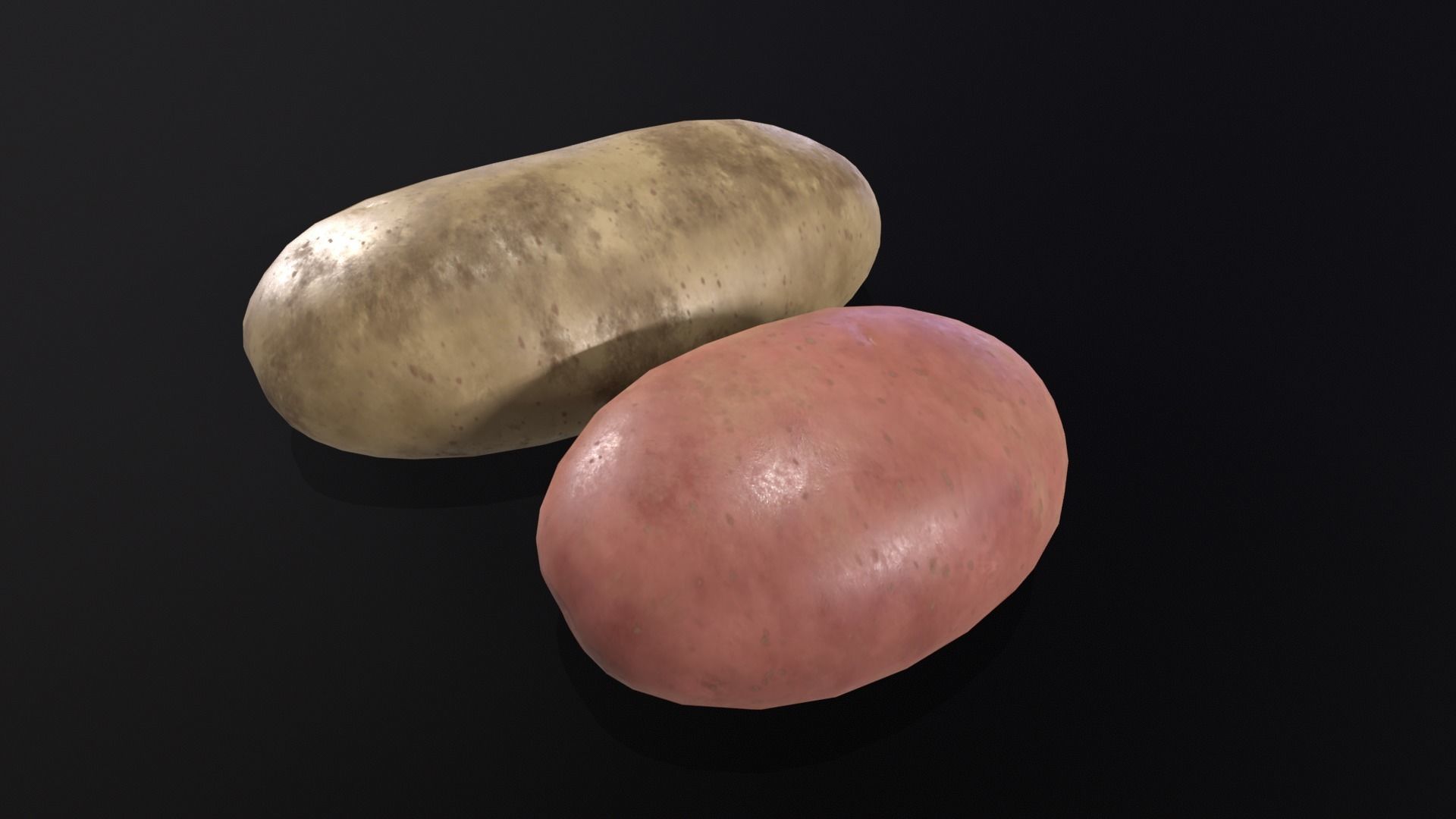 Potatos Low-poly 3D model_6