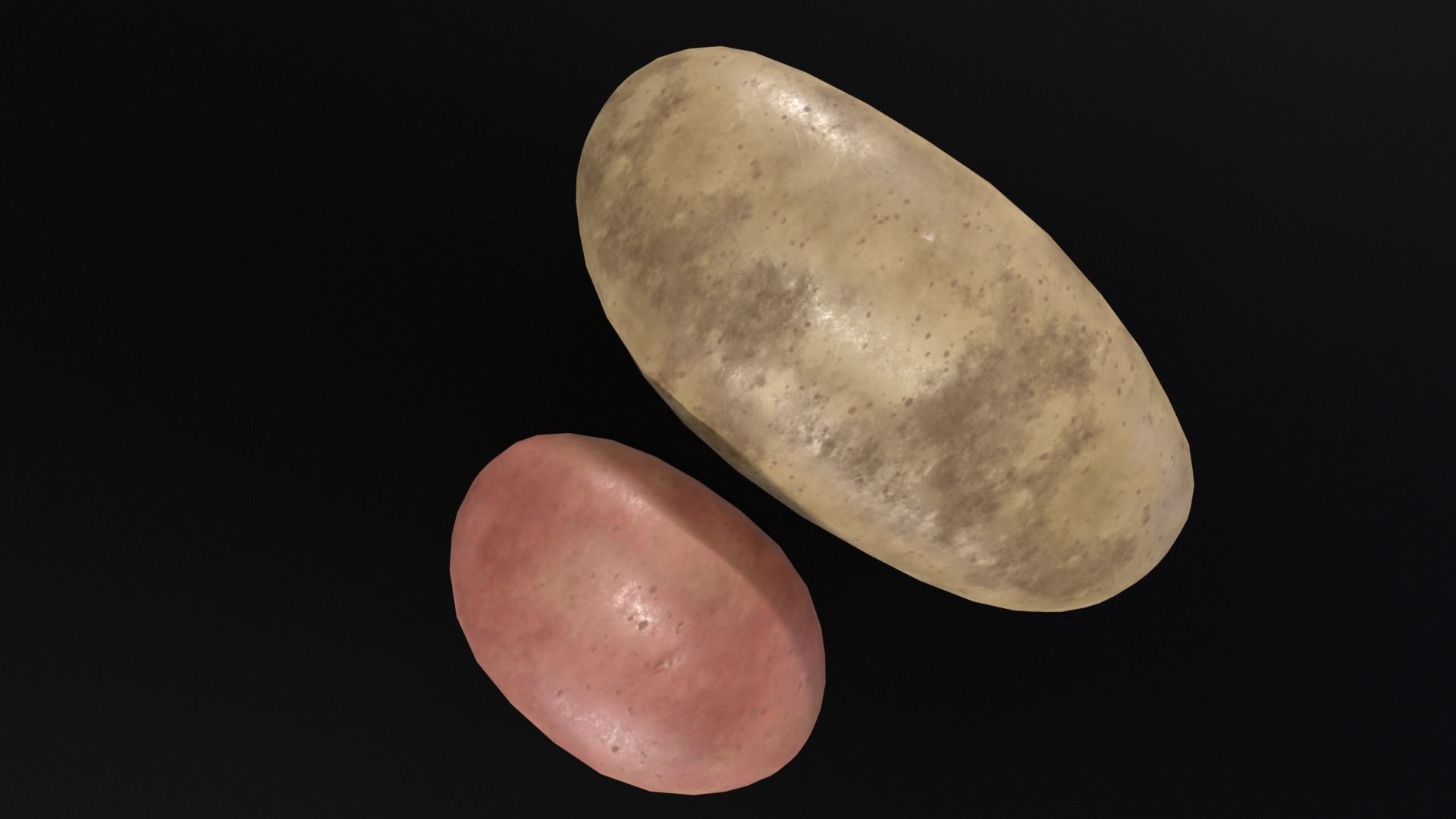 Potatos Low-poly 3D model_14