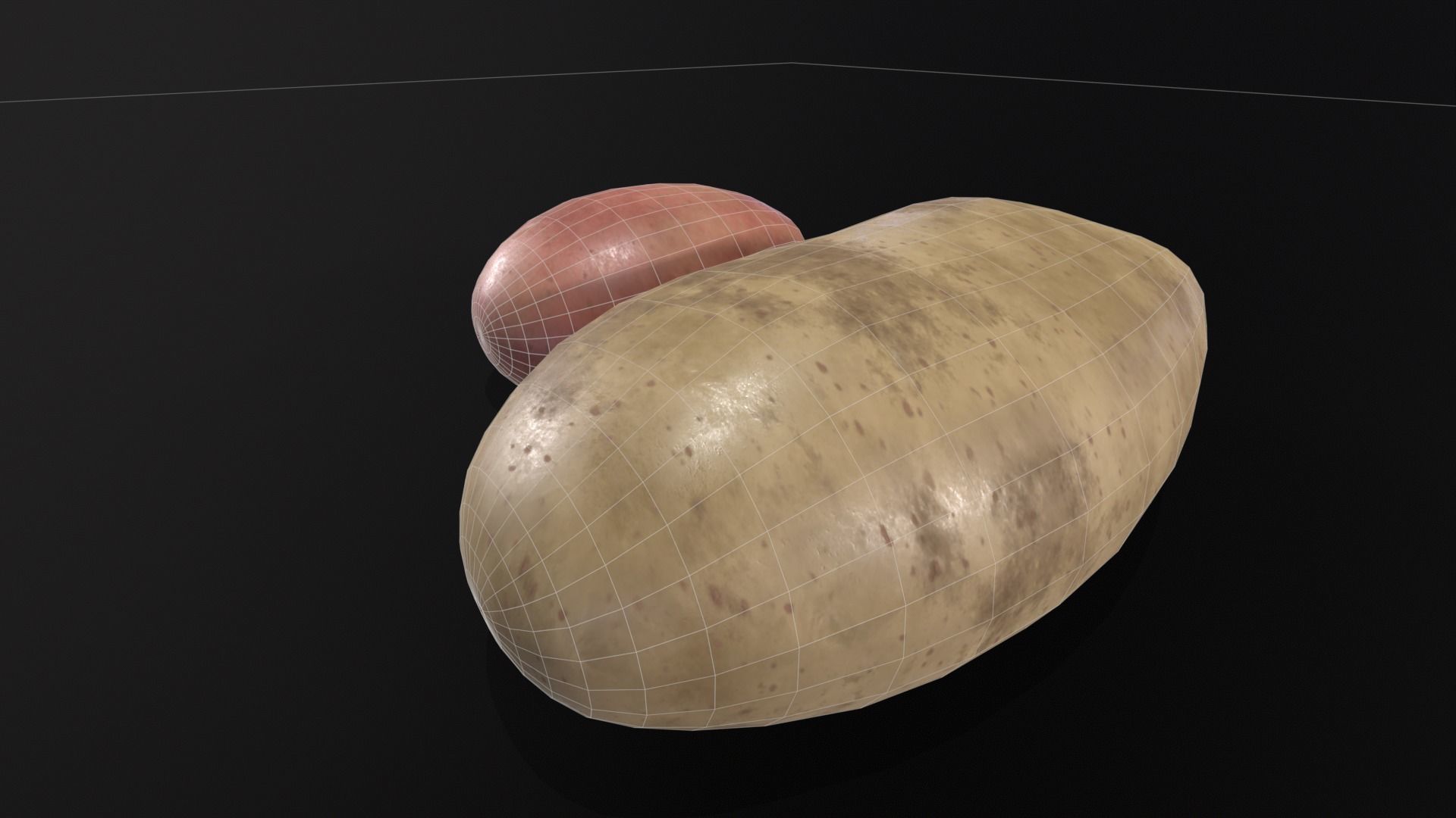 Potatos Low-poly 3D model_17