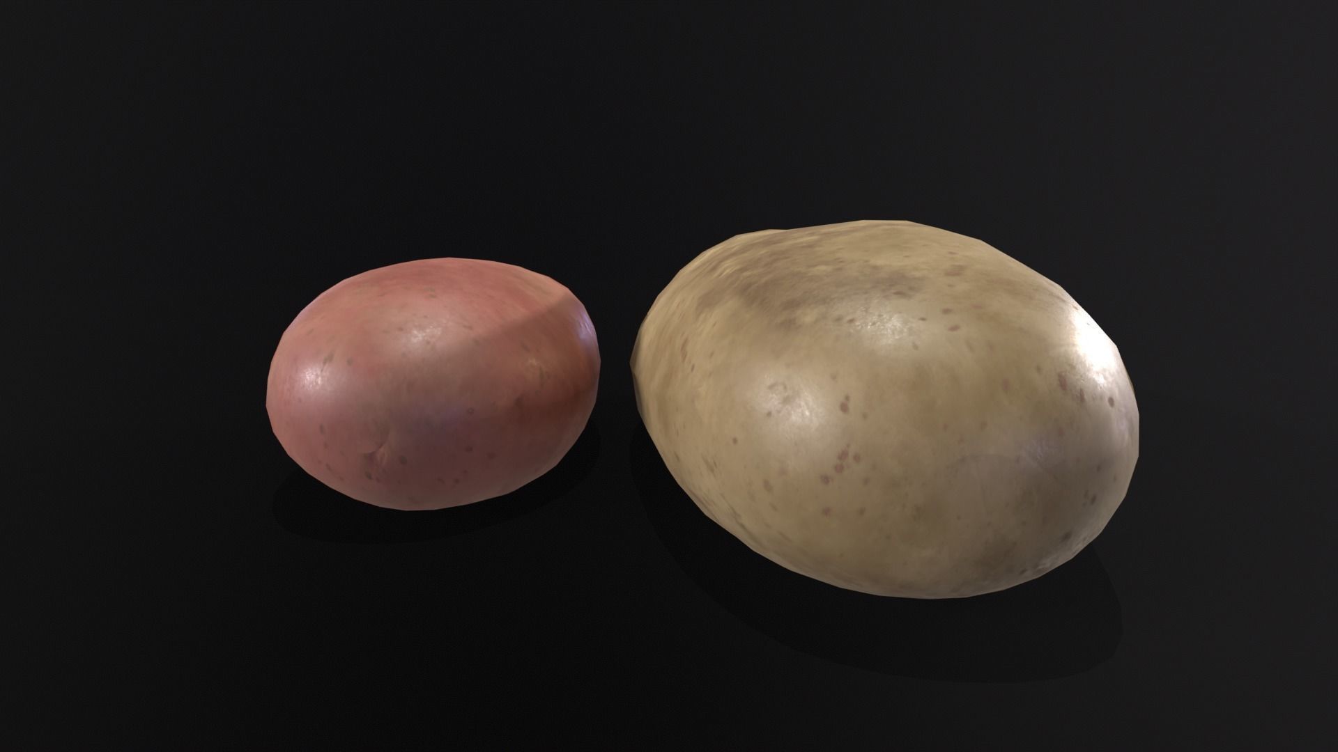 Potatos Low-poly 3D model_12
