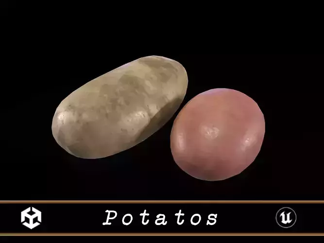 Potatos Low-poly 3D model