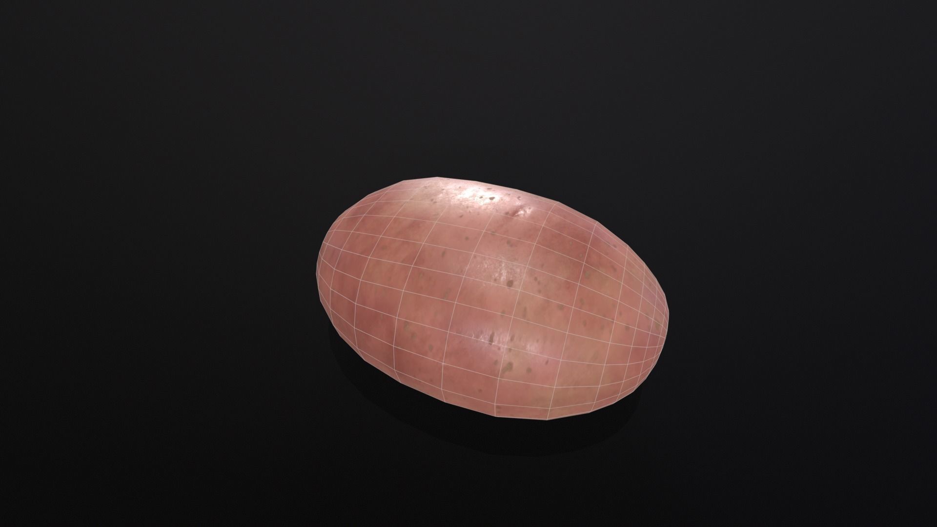 Potatos Low-poly 3D model_21