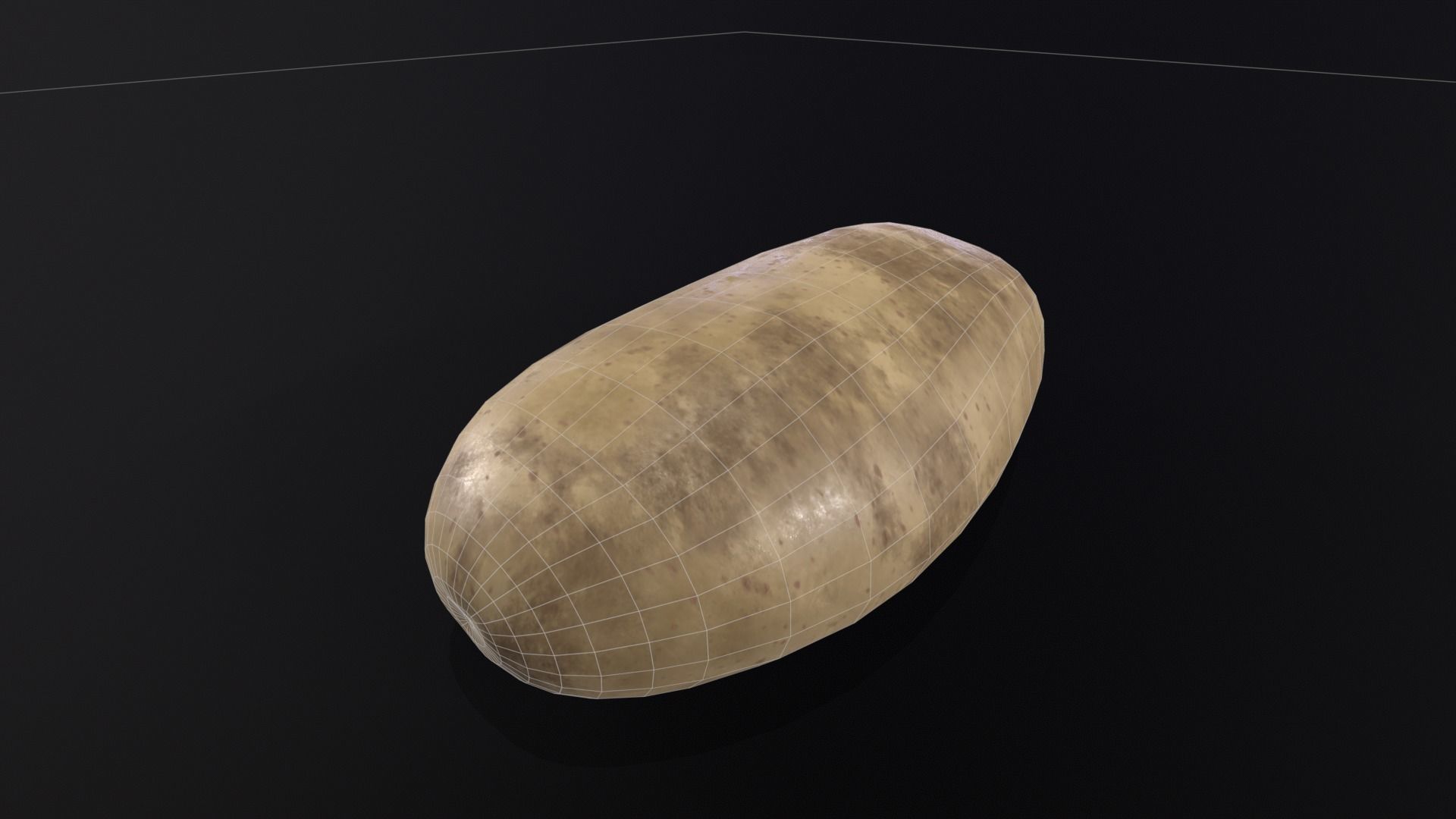 Potatos Low-poly 3D model_19