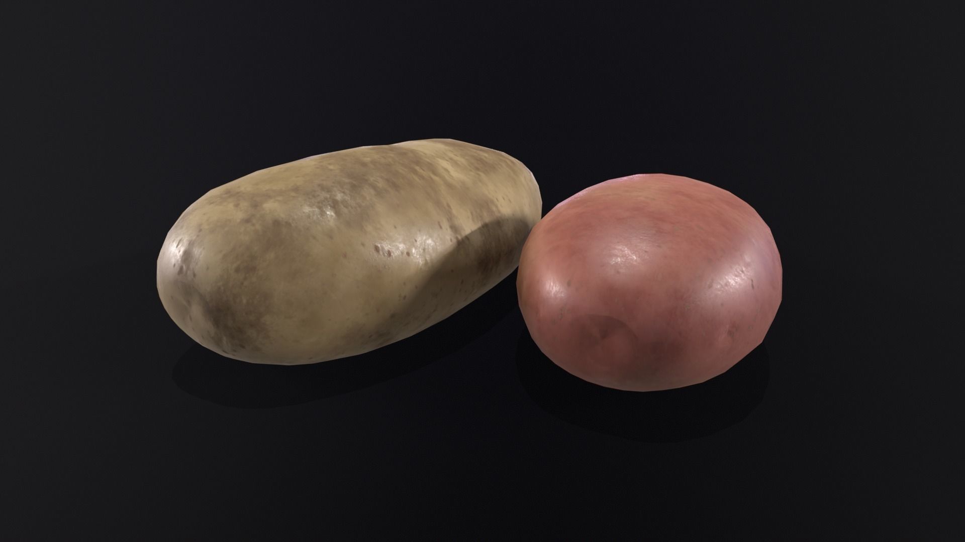 Potatos Low-poly 3D model_4