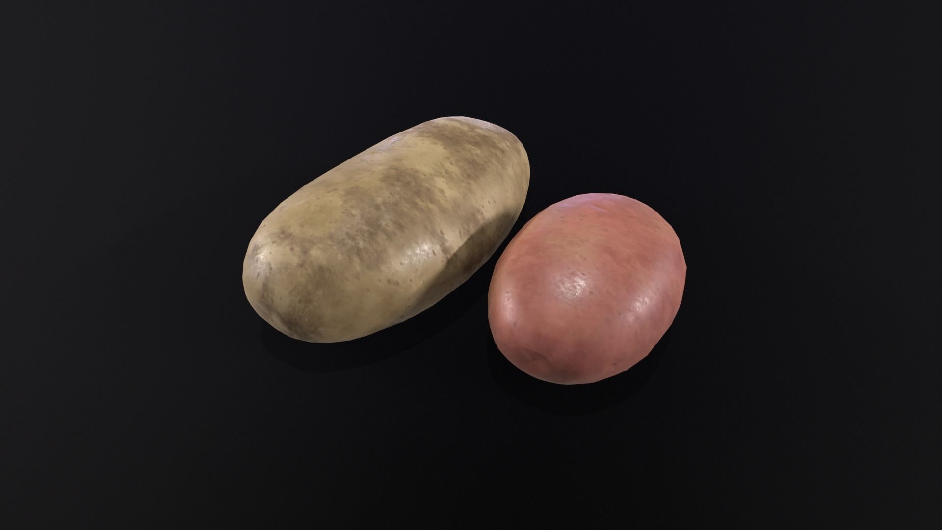 Potatos Low-poly 3D model_2