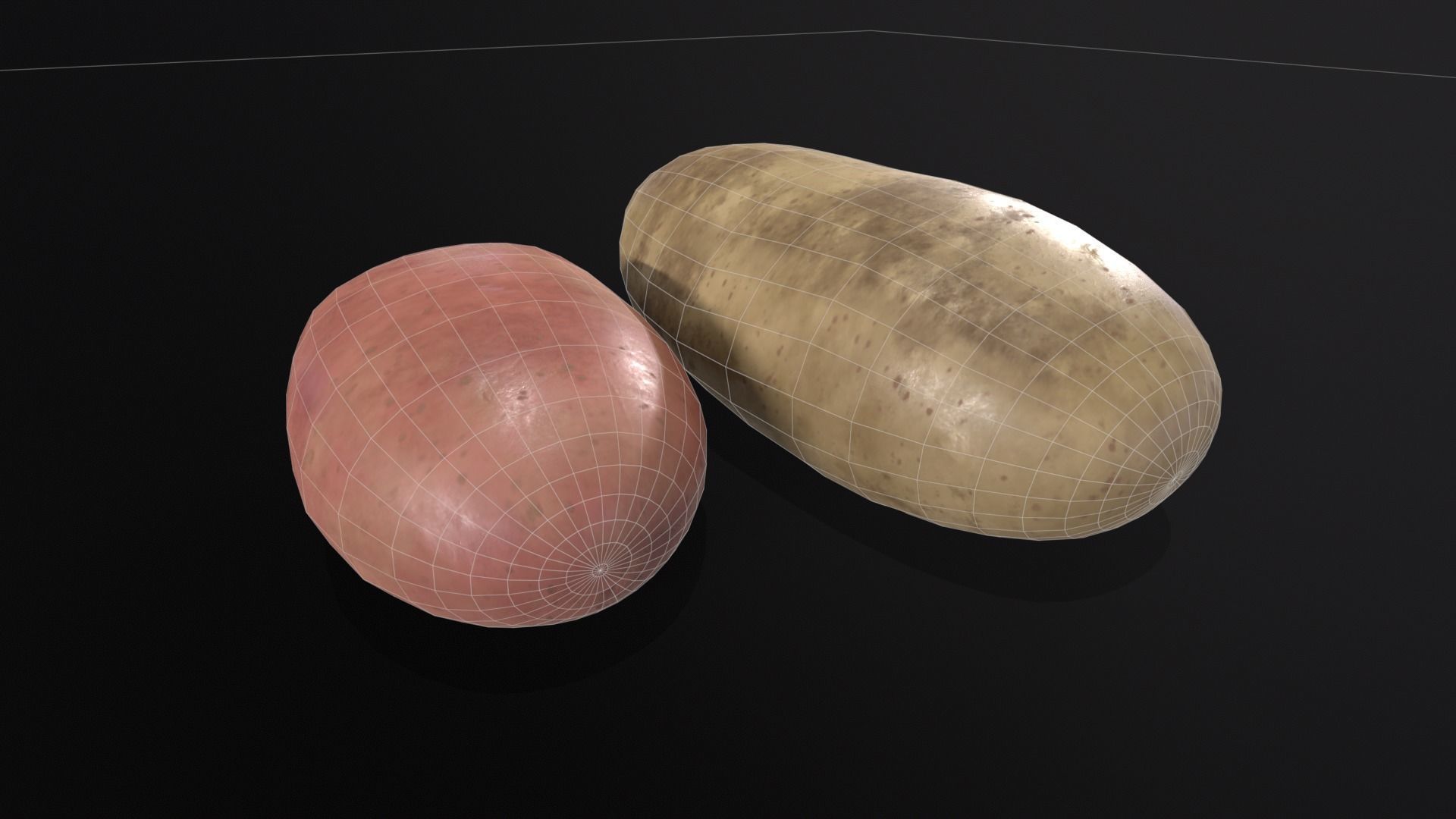 Potatos Low-poly 3D model_11