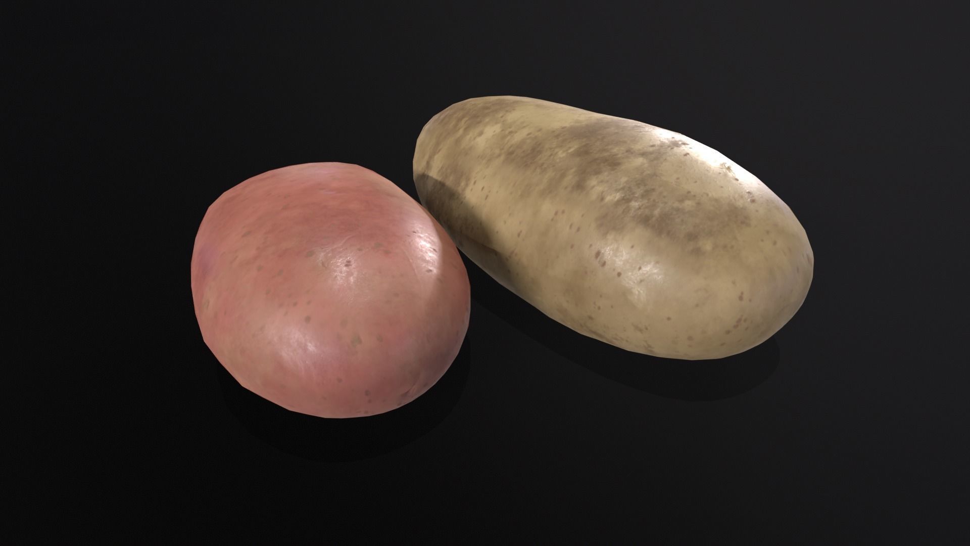 Potatos Low-poly 3D model_10