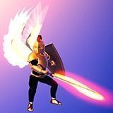 Animated Low Poly Angel Knight Low-poly 3D model_9