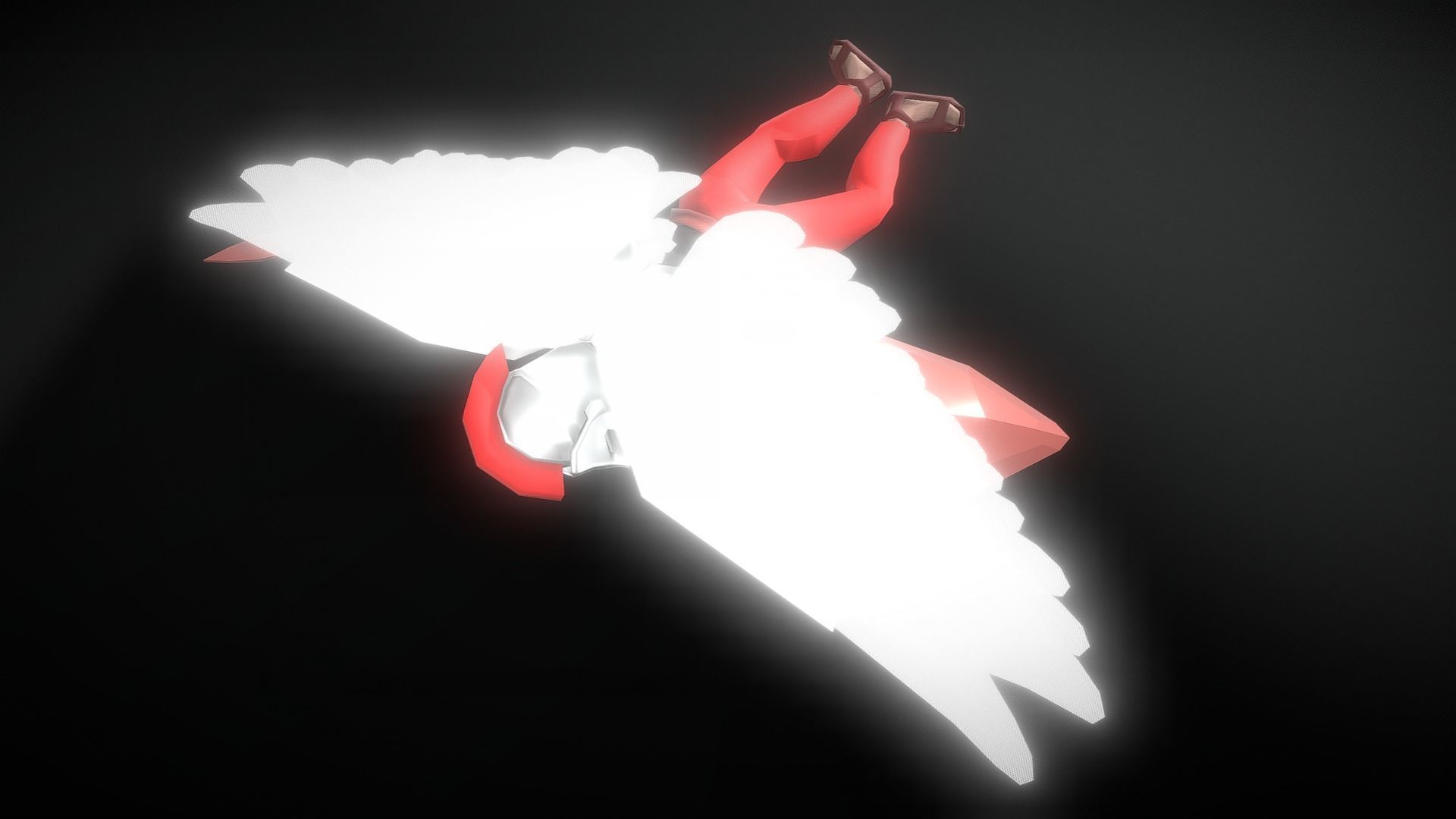 Animated Low Poly Angel Knight Low-poly 3D model_6