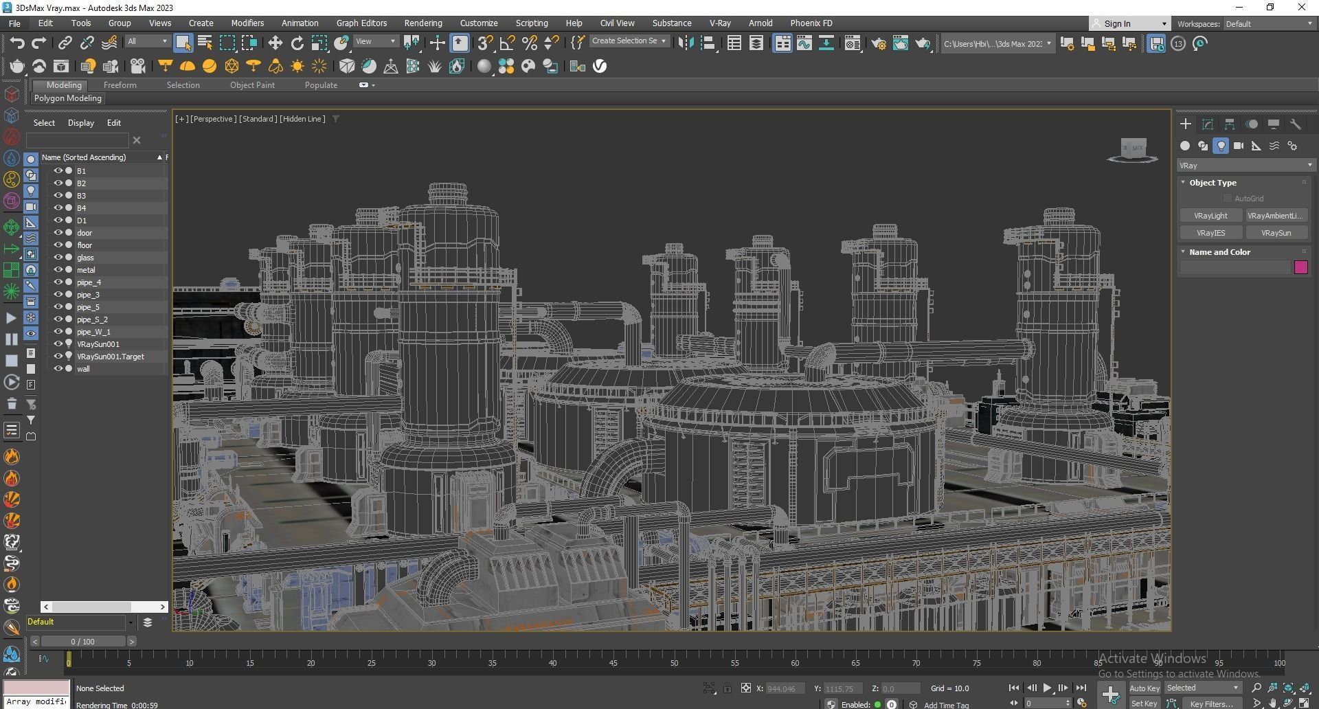 Scifi factory 3D model_11