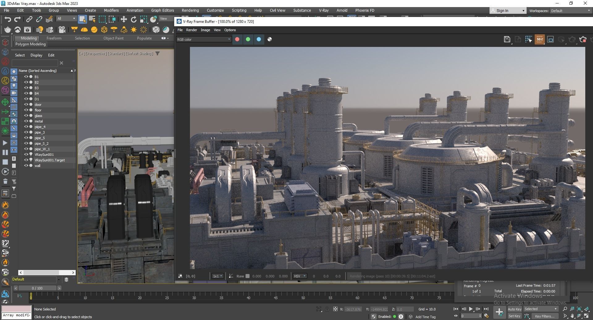 Scifi factory 3D model_7