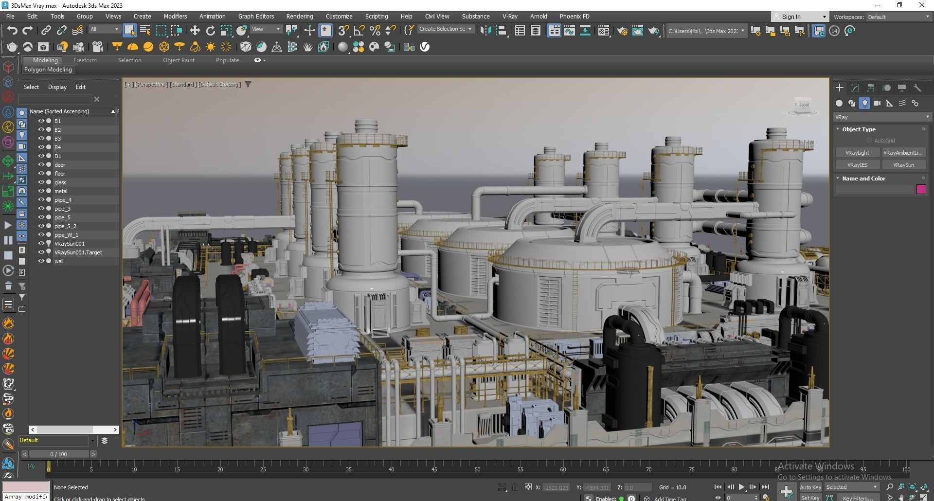 Scifi factory 3D model_10