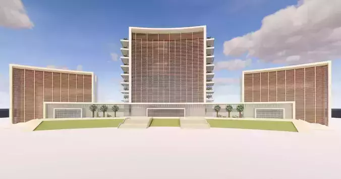 SU model of modern government office building scheme 3D model