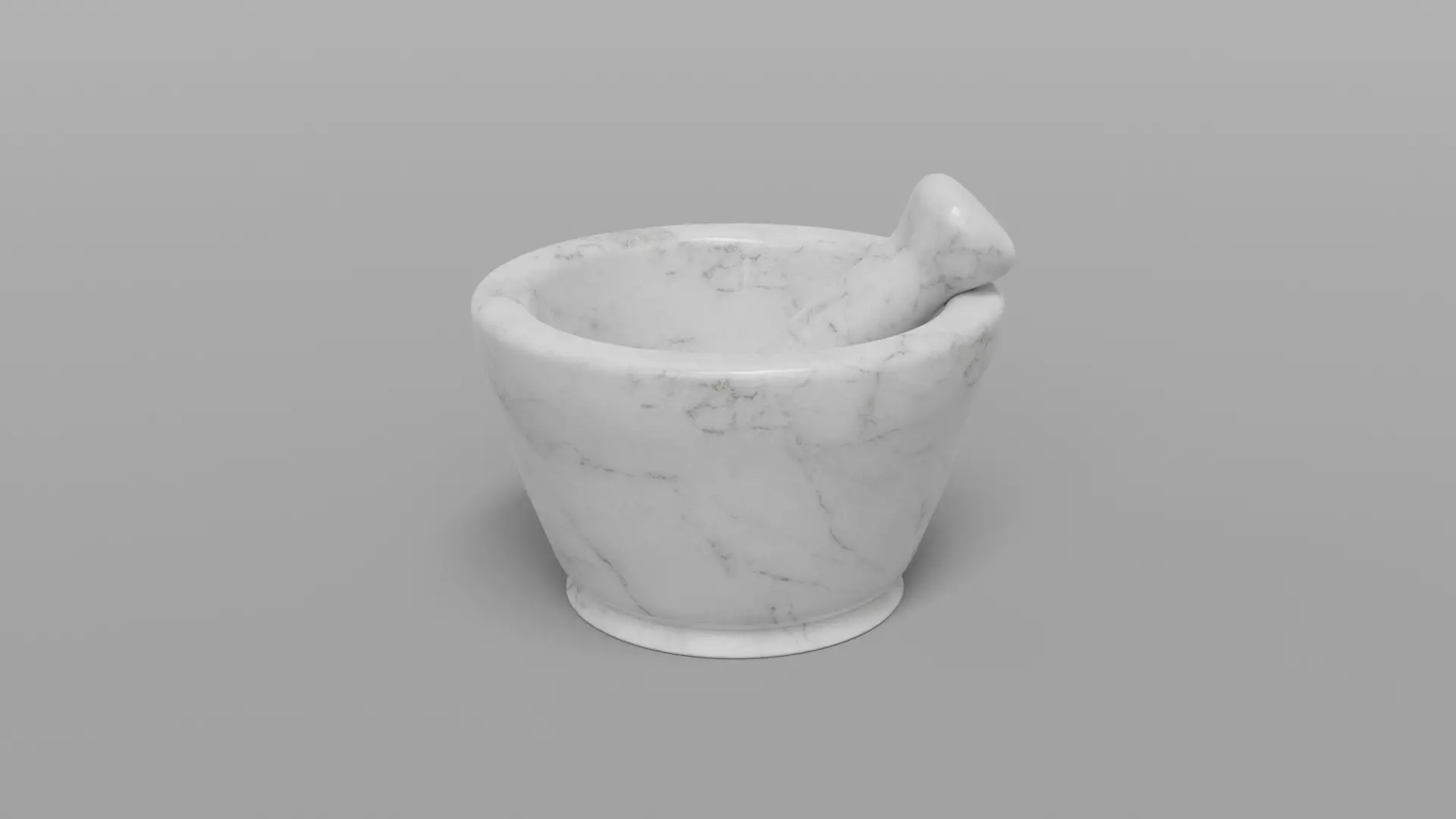 Low Poly Kitchen Mortar adn Pestle  PBR Game Ready Tool Low-poly 3D model_0