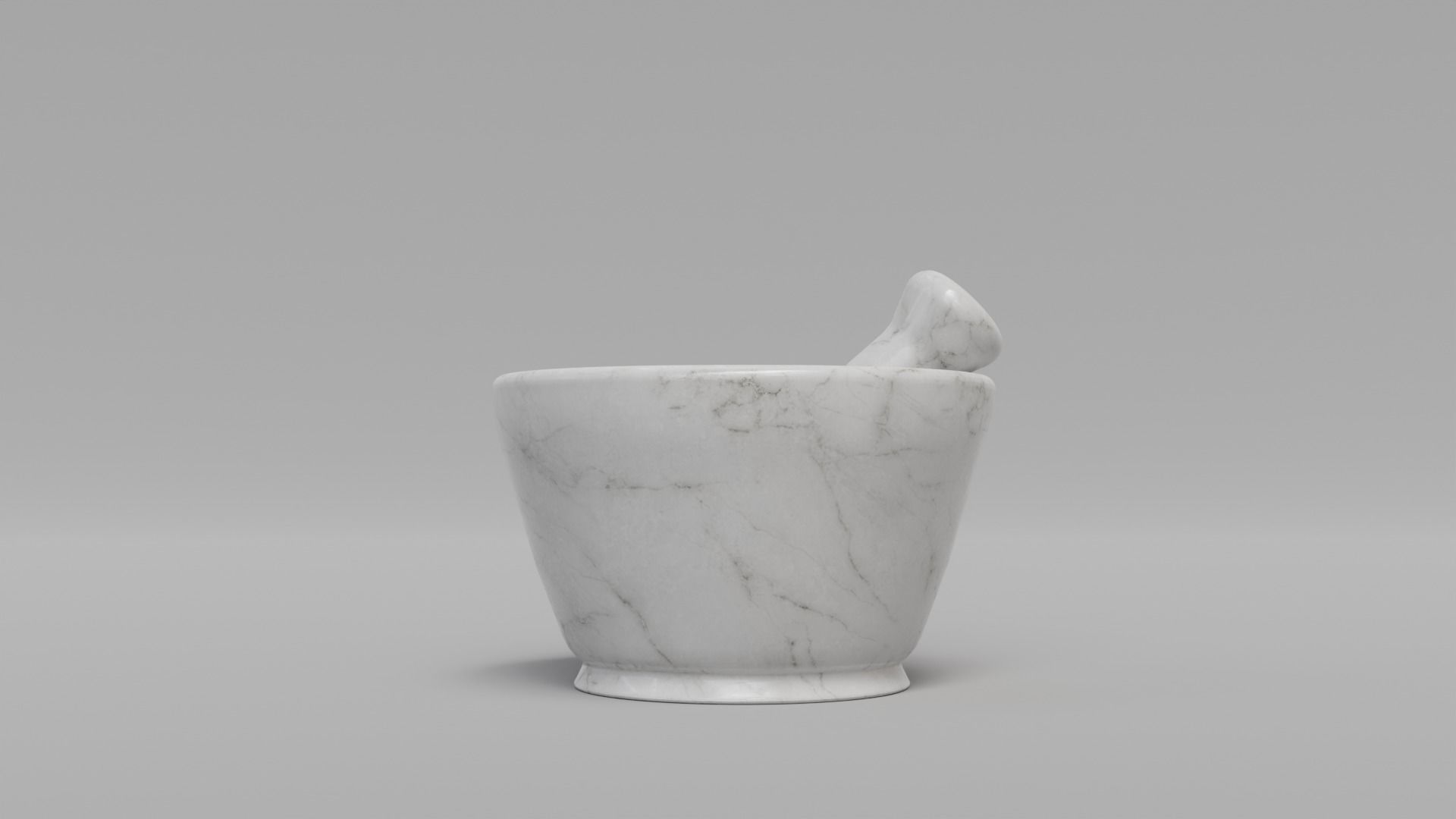 Low Poly Kitchen Mortar adn Pestle  PBR Game Ready Tool Low-poly 3D model_2