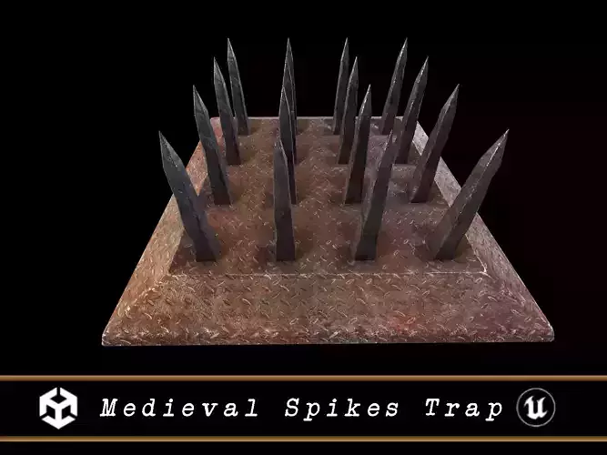 Medieval Spikes Trap Low-poly 3D model