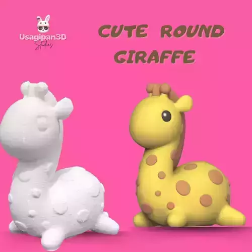 Cute Round Giraffe
