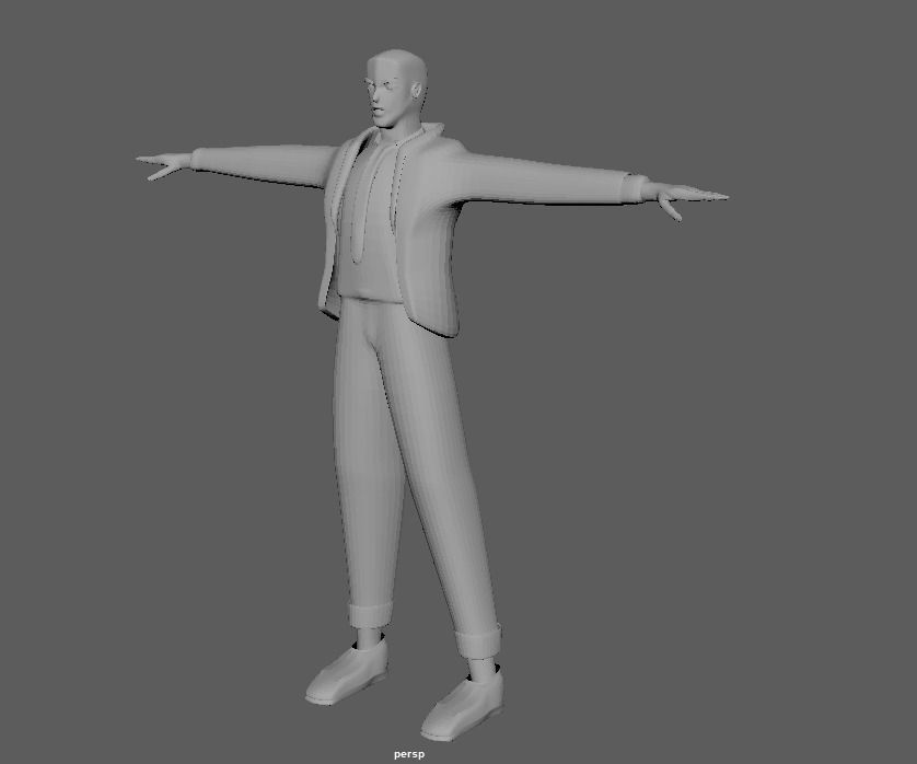Not so good character model Free 3D model_1