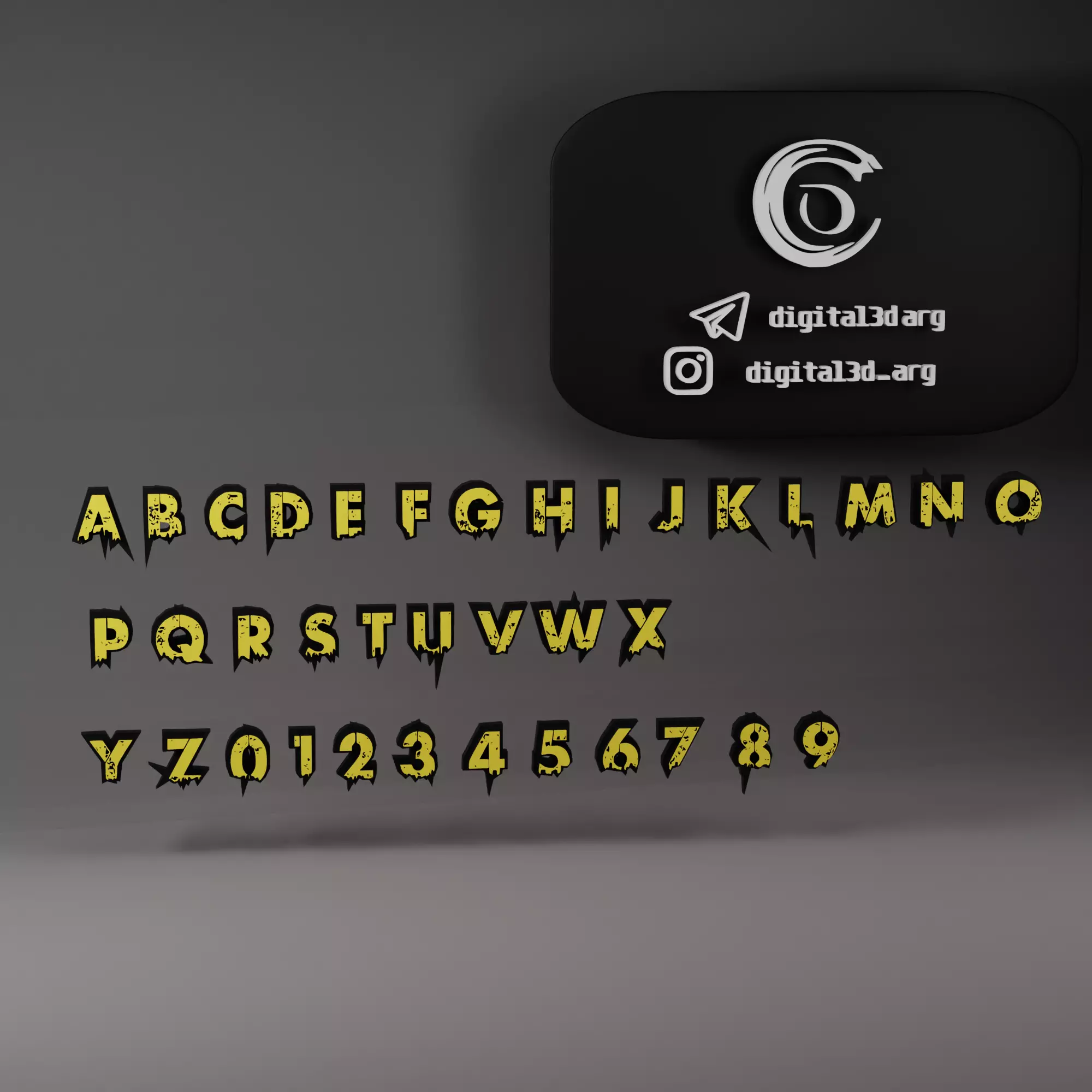 FREE FIRE FONT 3D print model