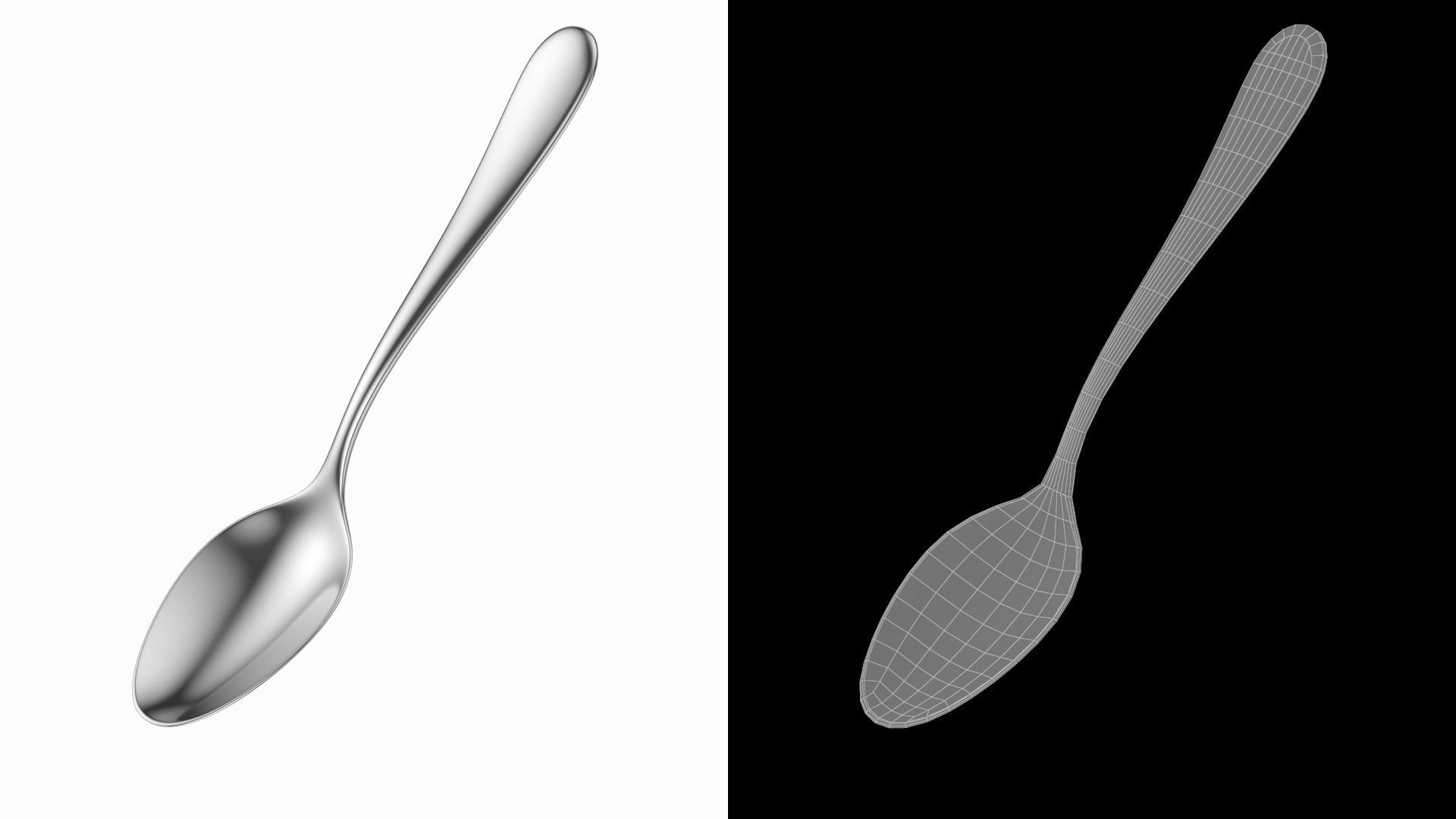 Dessert Spoon Generic Cutlery 3D model_2