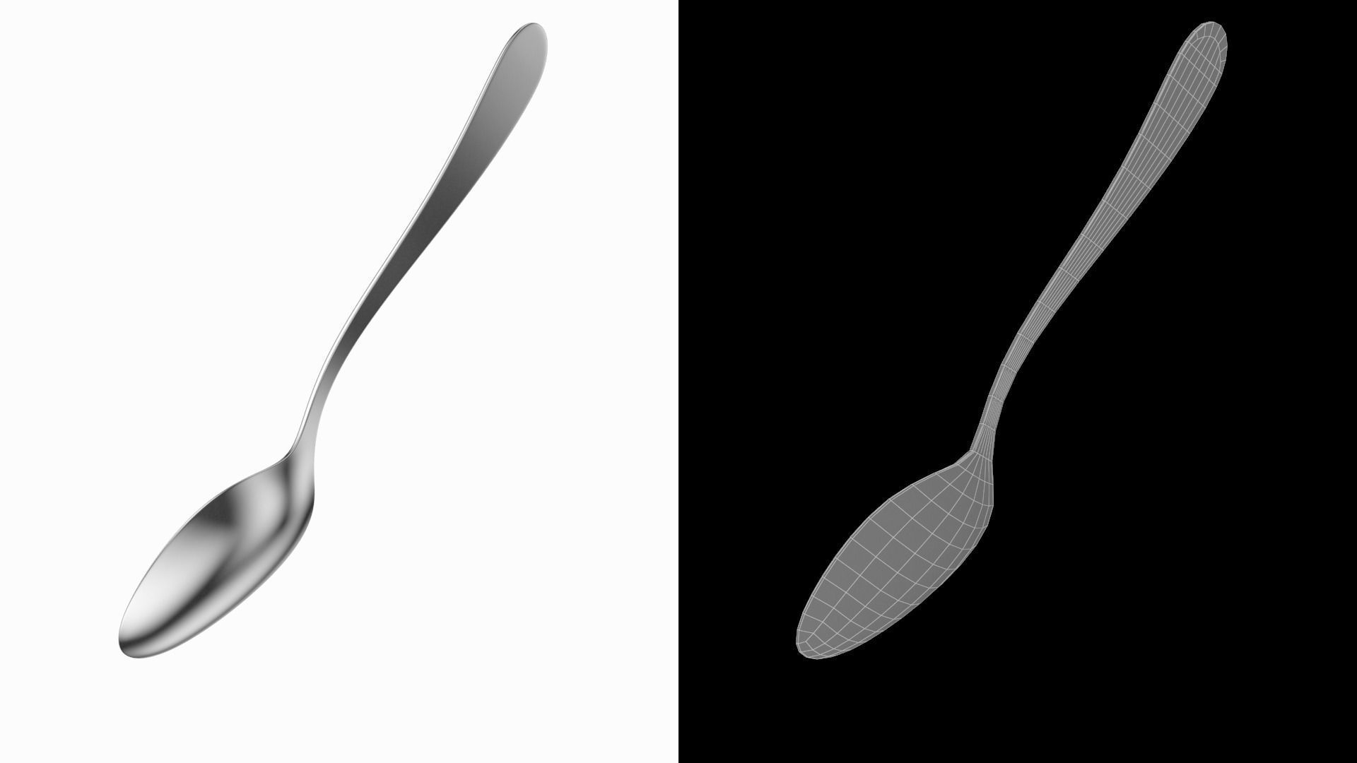 Dessert Spoon Generic Cutlery 3D model_8