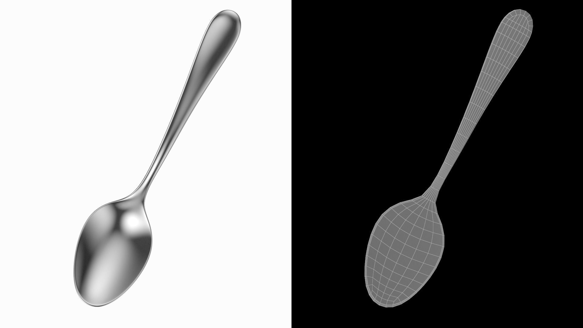 Dessert Spoon Generic Cutlery 3D model_3