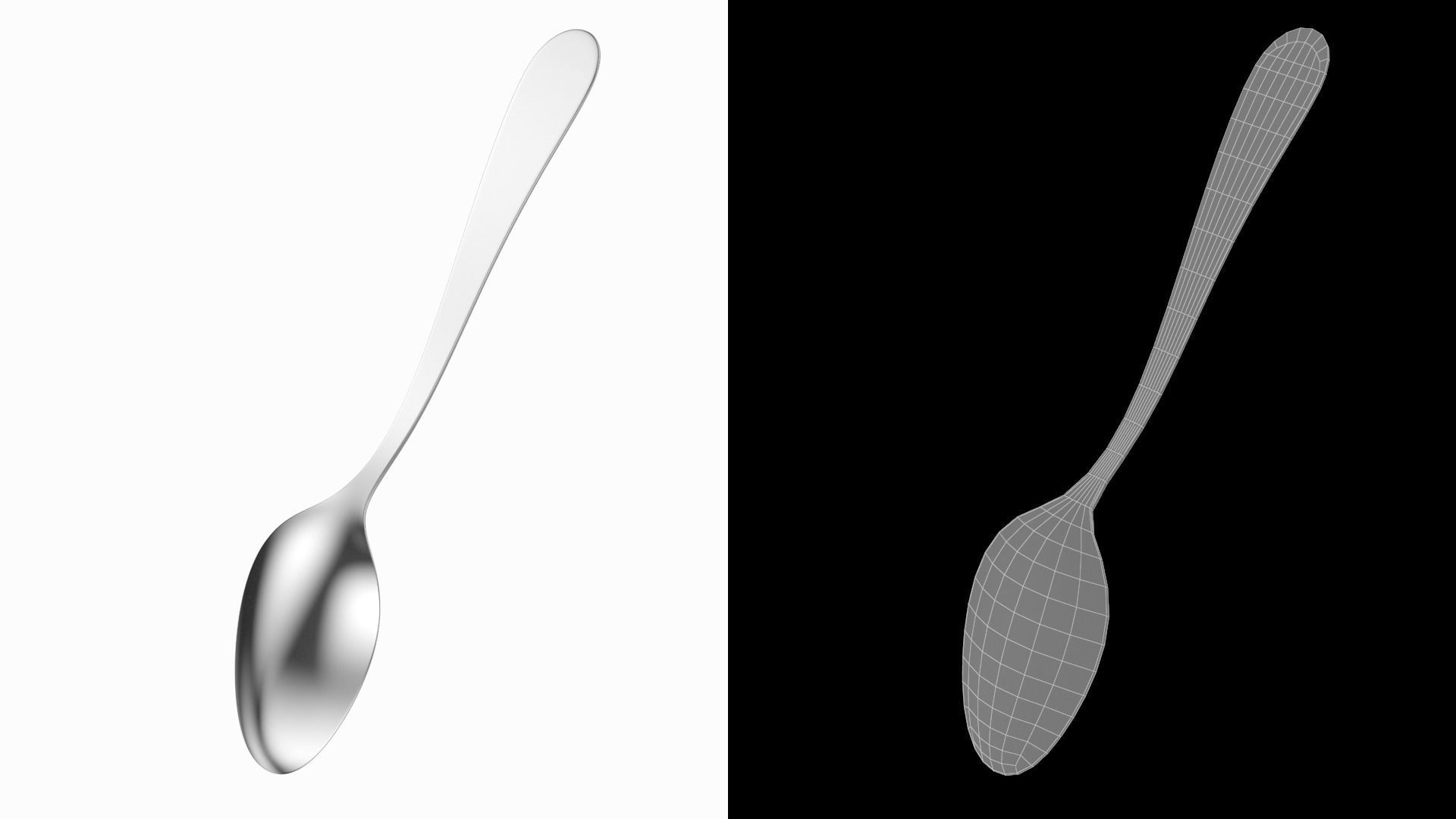 Dessert Spoon Generic Cutlery 3D model_6