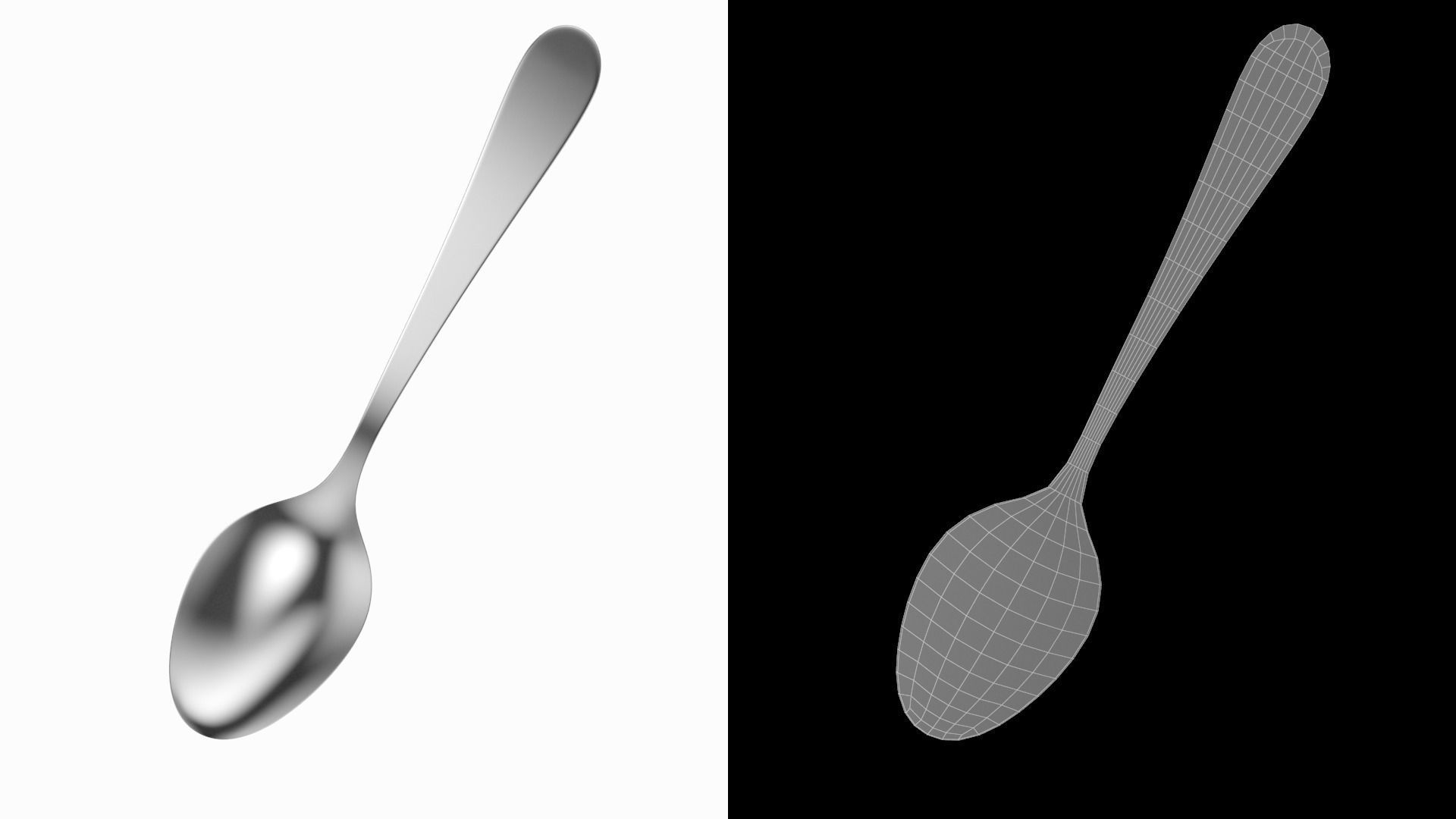 Dessert Spoon Generic Cutlery 3D model_7