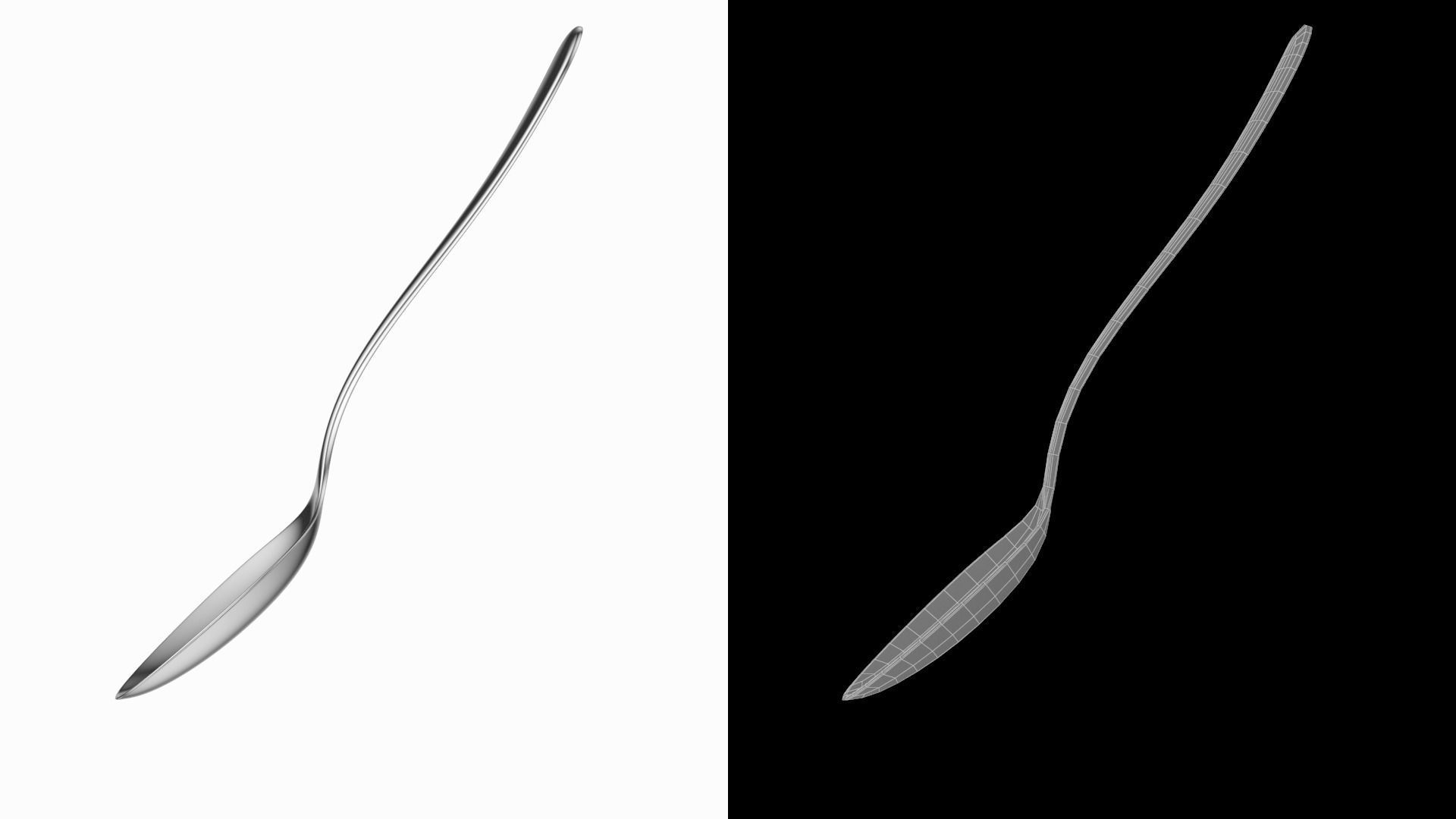 Dessert Spoon Generic Cutlery 3D model_9