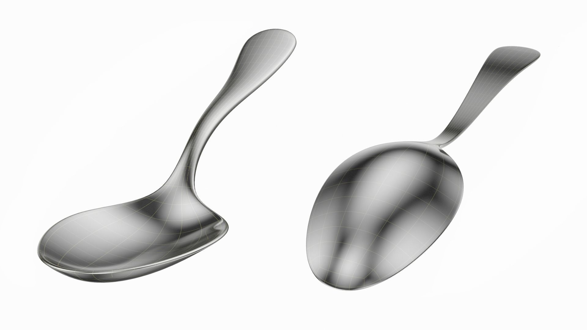 Dessert Spoon Generic Cutlery 3D model_11