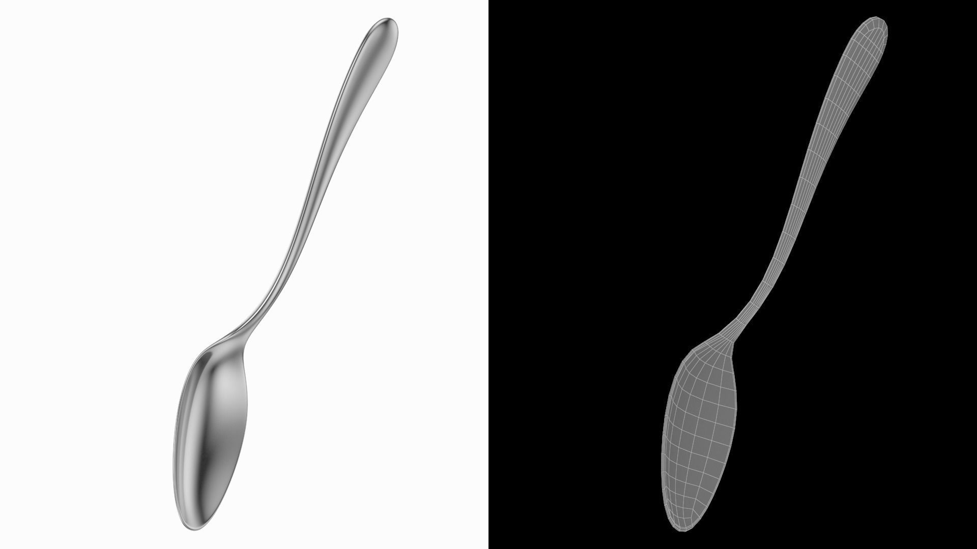 Dessert Spoon Generic Cutlery 3D model_4