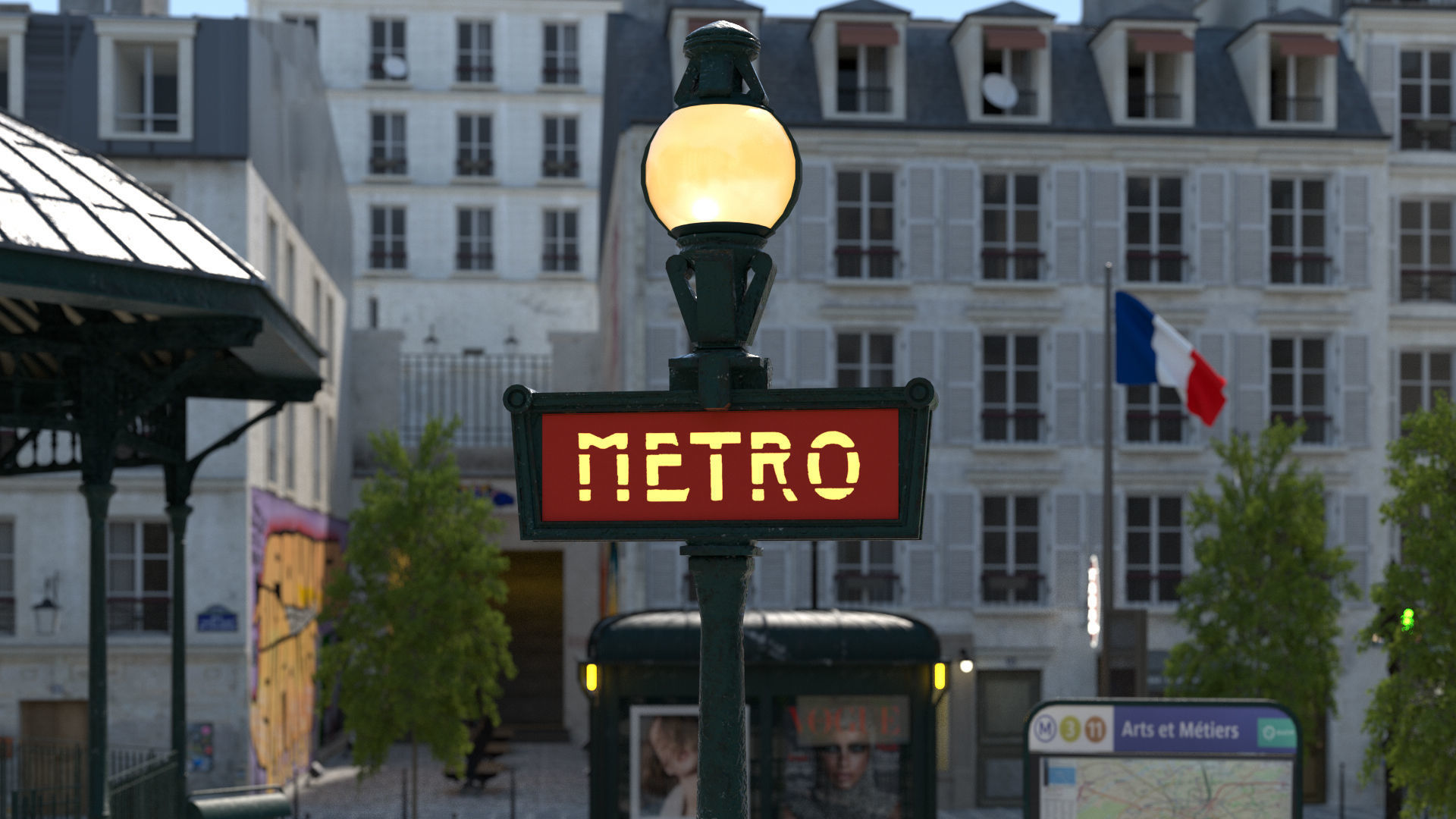 Paris Trendy Street and Place Bundle Entreprise license 3D model_23