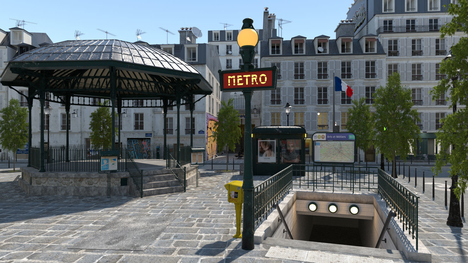 Paris Trendy Street and Place Bundle Entreprise license 3D model_34