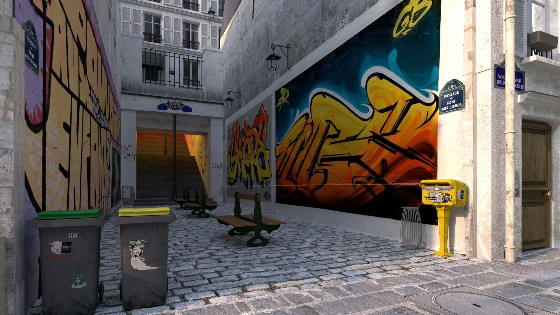 Paris Trendy Street and Place Bundle Entreprise license 3D model_4