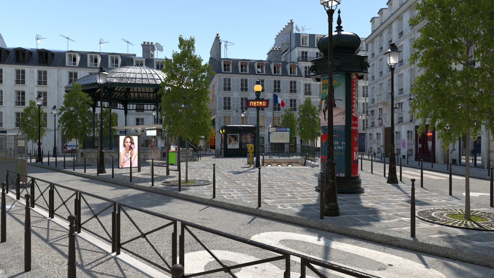 Paris Trendy Street and Place Bundle Entreprise license 3D model_25