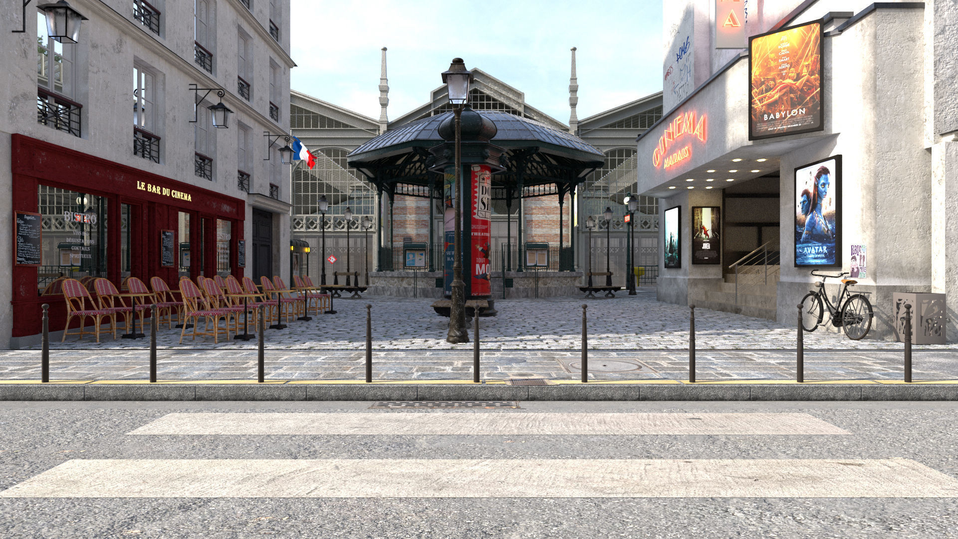 Paris Trendy Street and Place Bundle Entreprise license 3D model_29
