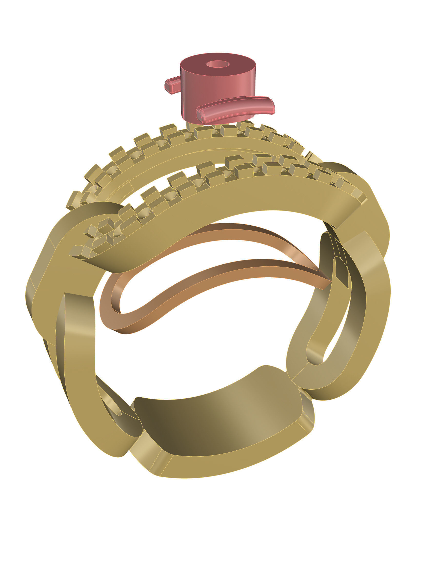 Women ring 3D print model_21