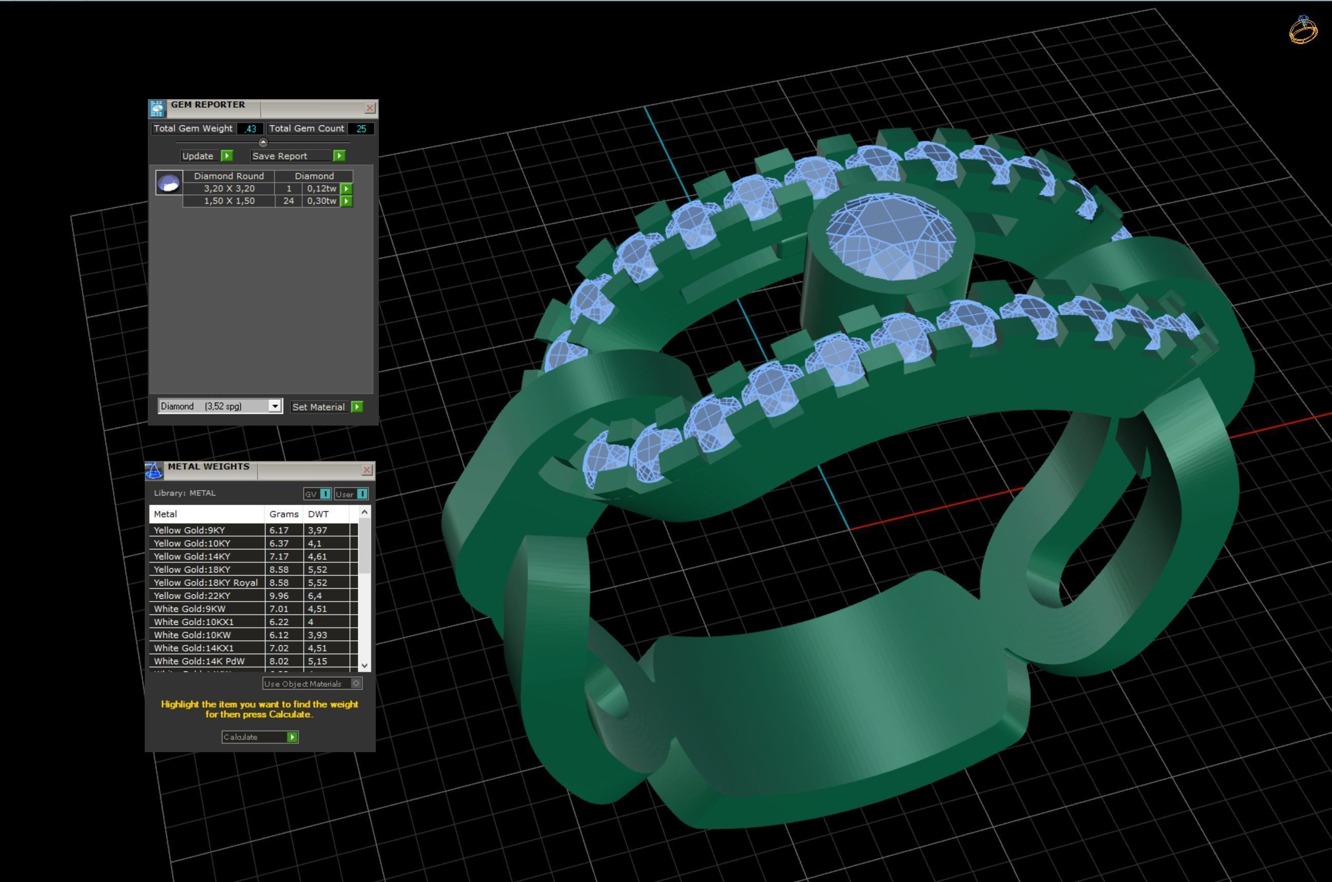 Women ring 3D print model_22