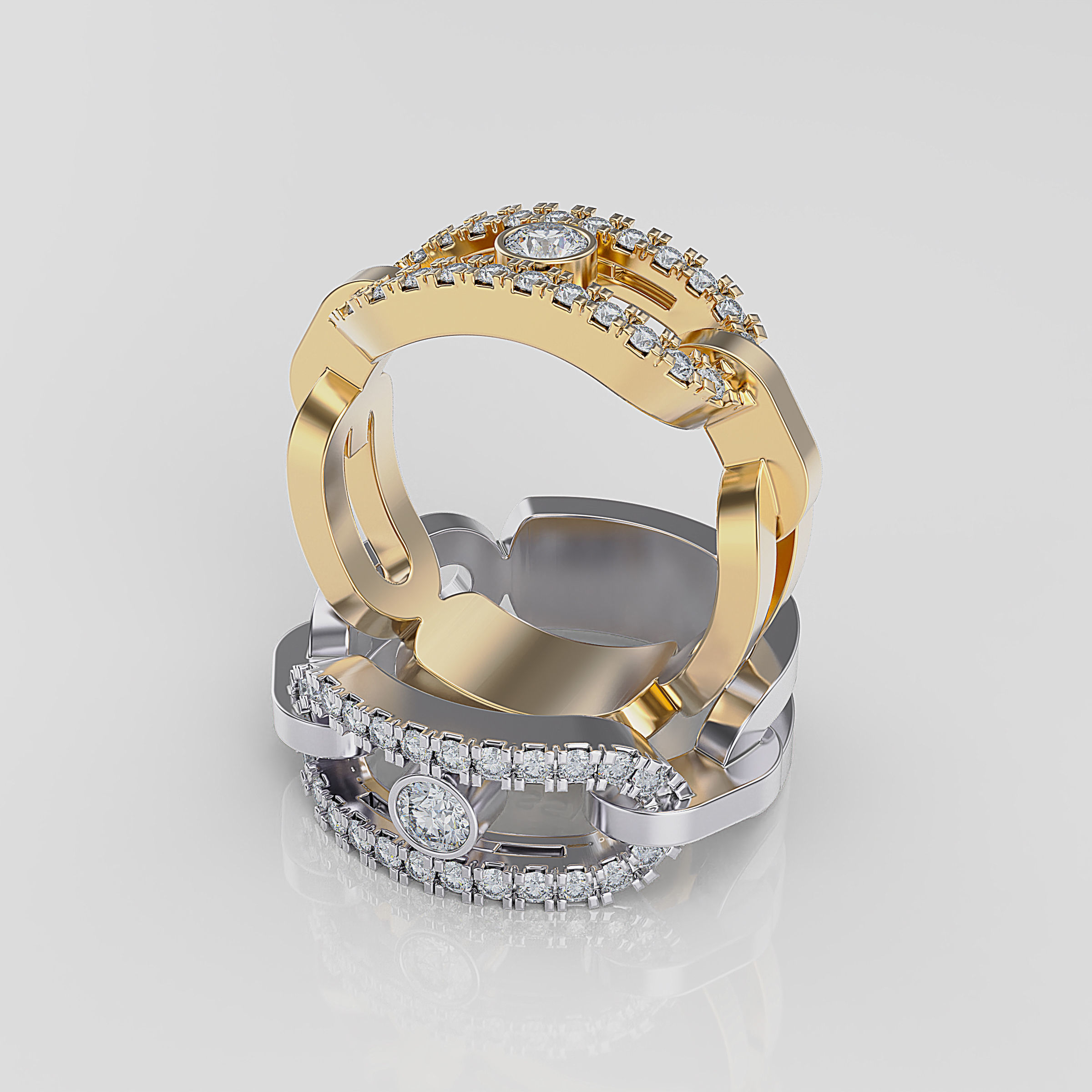 Women ring 3D print model_16