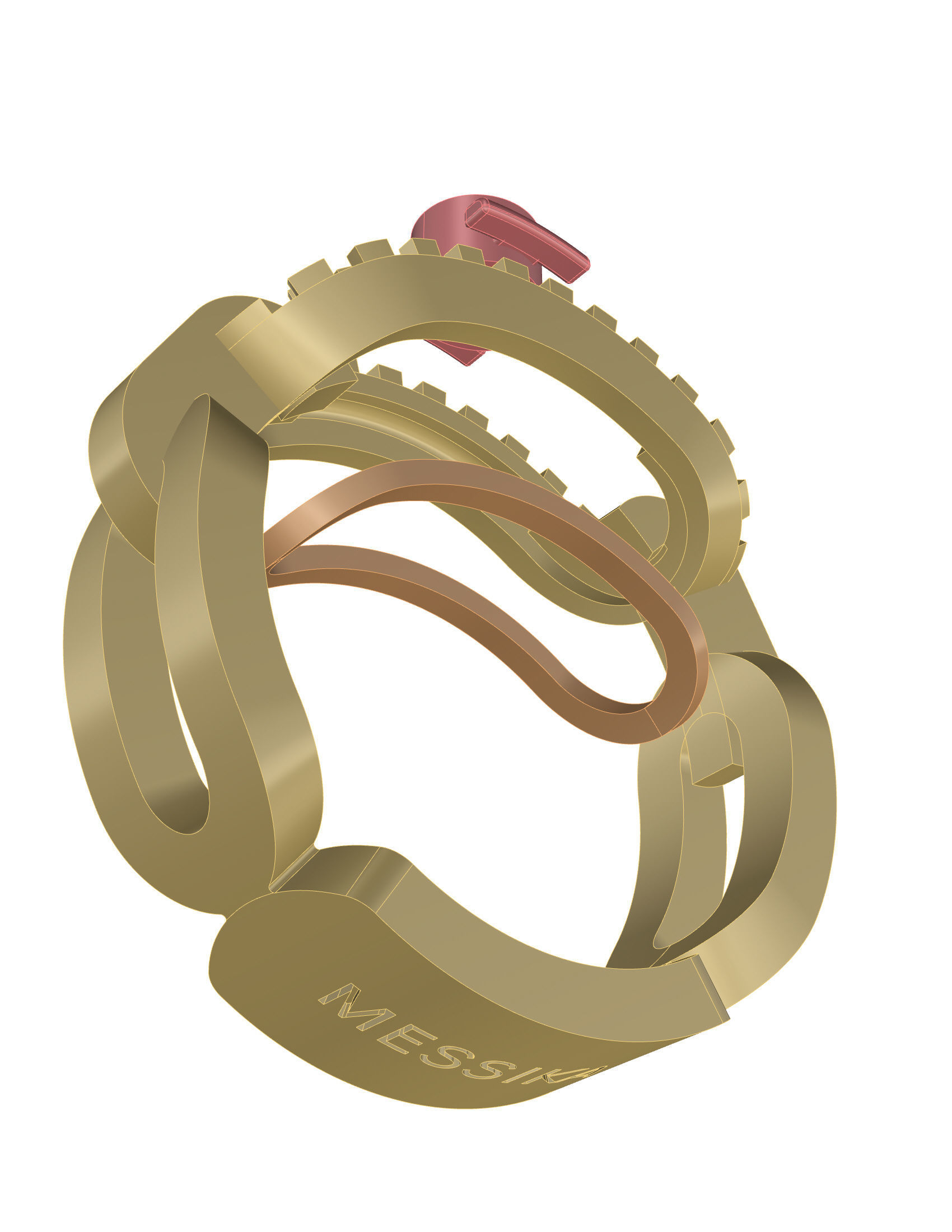Women ring 3D print model_10