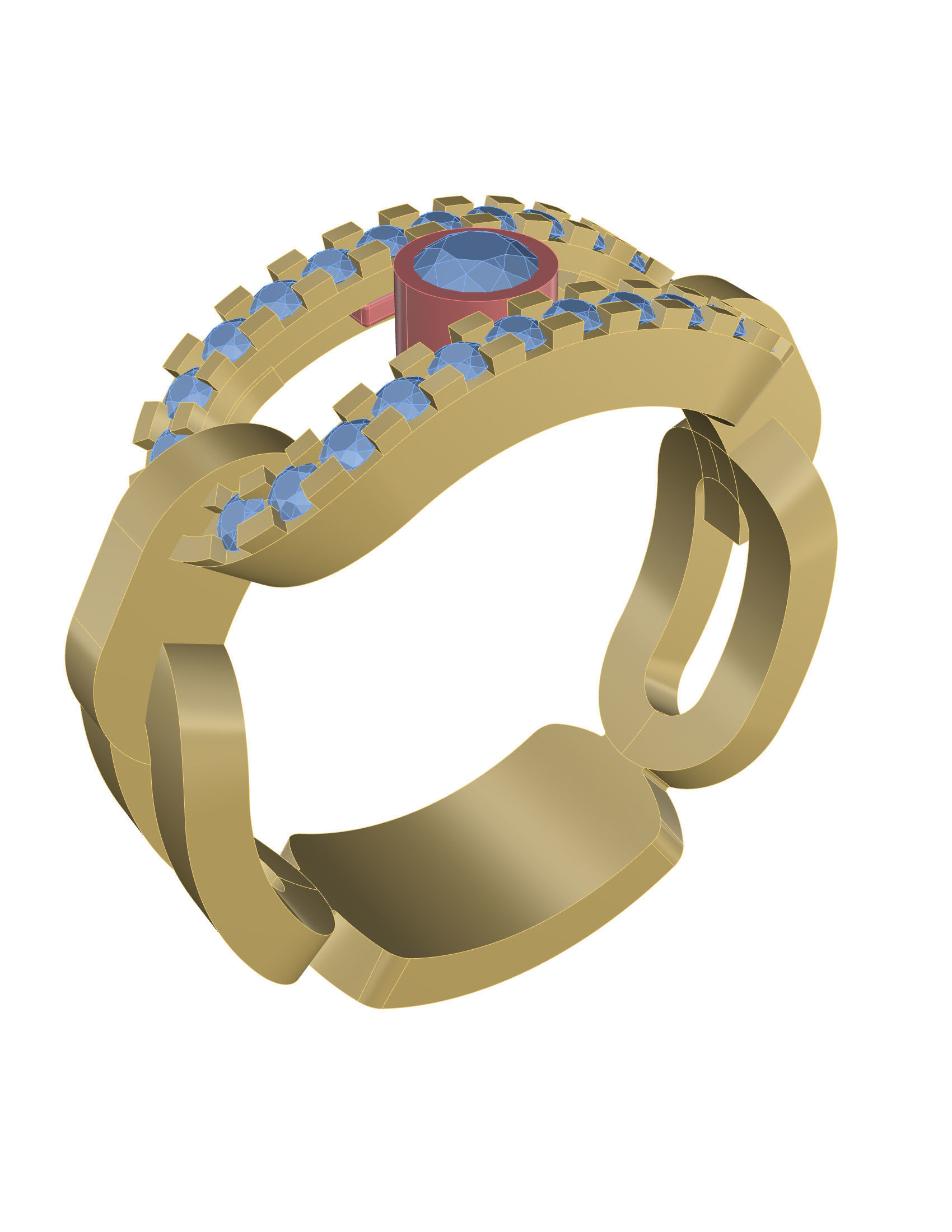 Women ring 3D print model_20