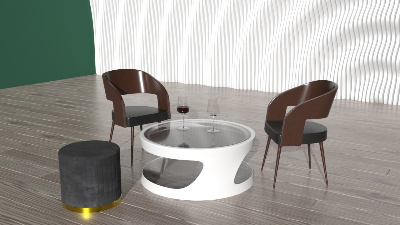 Wine glasses Free 3D model_1