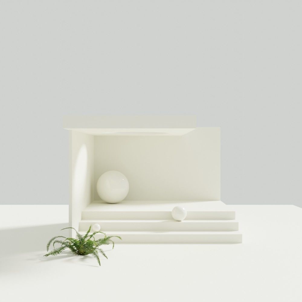 Minimal podium for product presentation 3D model_2