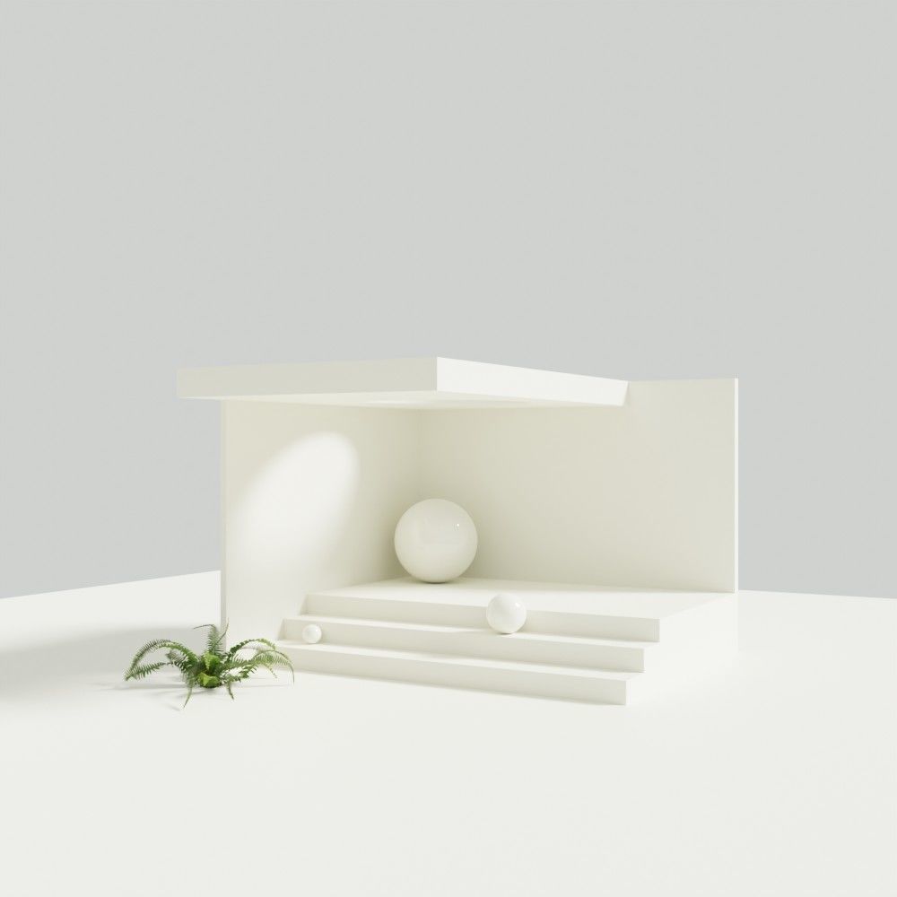 Minimal podium for product presentation 3D model_3