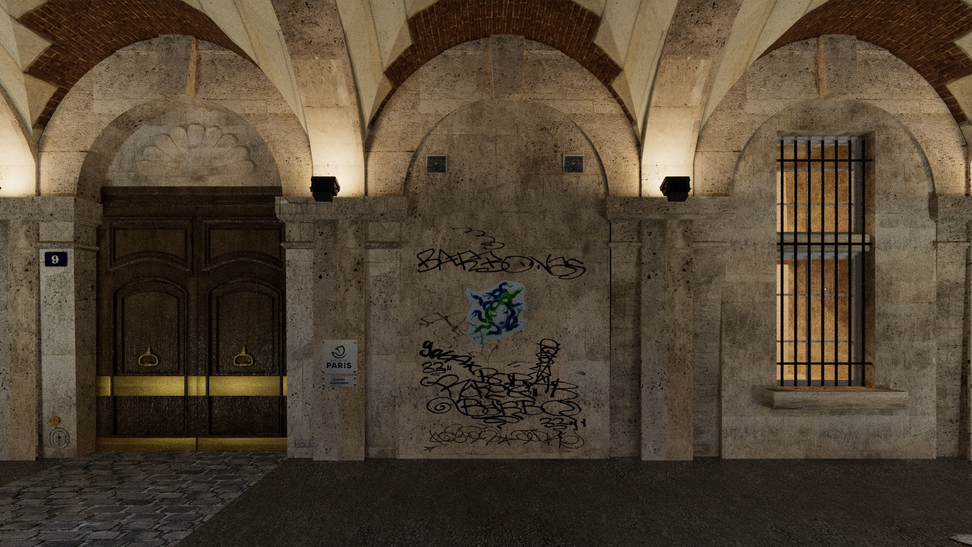 Paris Royal Place des Vosges Studio License 3D model_33