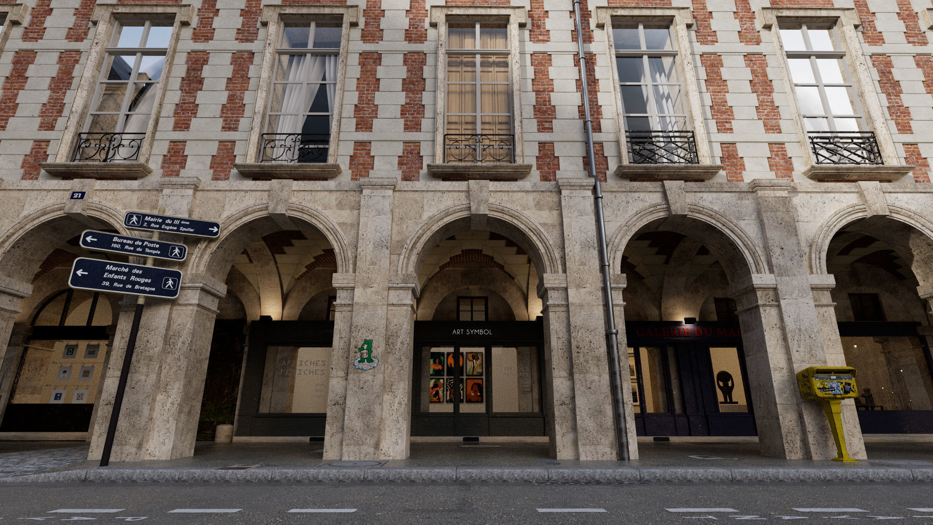 Paris Royal Place des Vosges Studio License 3D model_4