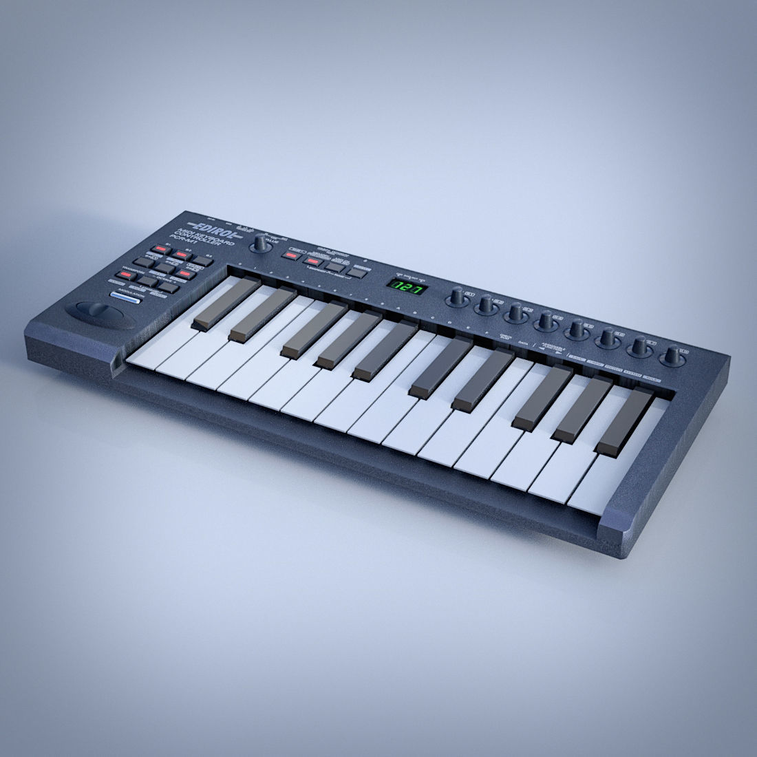 Edirol PCR1 USB MIDI Controller Keyboard 3D model_3