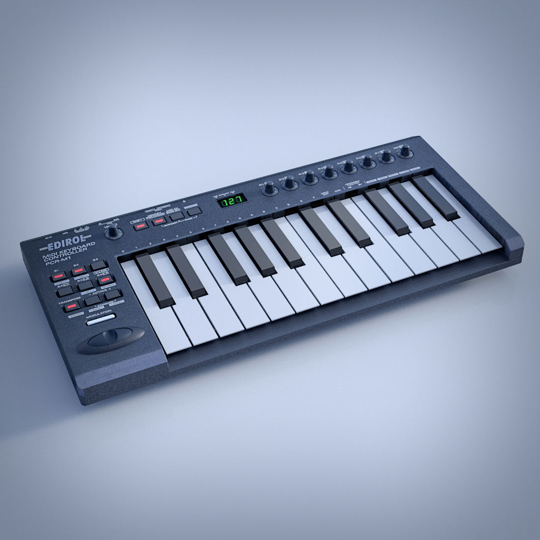 Edirol PCR1 USB MIDI Controller Keyboard 3D model_4